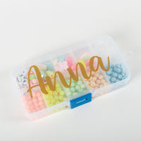 Pastel Letter Beading Kit - Peace Signs, Hearts, Flowers and more