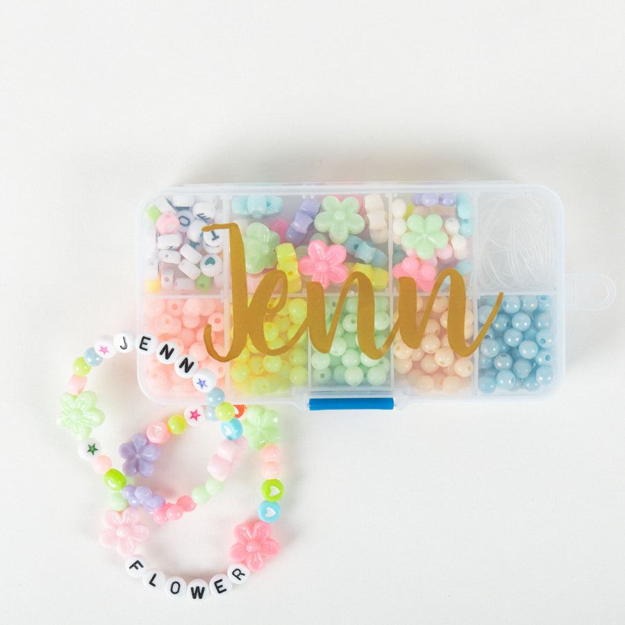 Flower-Themed Letter Beading Kit