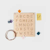 Alphabet Embroidery Sign - DIY Wooden Embroidery